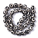 Brins de perles dzi à 3 œil de style tibétain TDZI-R001-01-2