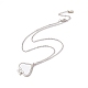 Сублимация пустой алюминиевый кулон ожерелье NJEW-E020-02P-01-3