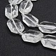 Granos de cristal de cuarzo natural hebras G-J373-24V-2