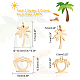 DICOSMETIC 16pcs 2 Styles 2 Colors Coconut Tree Charms Stainless Steel Coconut Palm Charms with Jump Rings Stamping Blank Tree Charms Beach Style Pendants for Jewelry Making STAS-DC0002-73-4