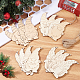 GORGECRAFT 20 Pieces Christmas Wooden Gnome Hanging Ornaments Cutouts Slices Elf Wooden Decoration Santa Claus Wooden Ornaments Set for DIY Craft Making Painting DIY-GF0005-63-5