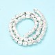Electroplated Natural Lava Rock Beads Strands G-G984-09S-3