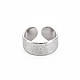 304 anello per polsino aperto piatto in acciaio inossidabile per donna RJEW-S405-204P-1