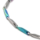 201 Stainless Steel Bar Link Chain Necklaces for Men Women NJEW-G112-07B-MCP-2