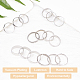 Unicraftale 120Pcs 4 Styles Adjustable 304 Stainless Steel Plain Band Rings STAS-UN0025-62-4