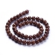Ciottoli di perle rotonde di pietra naturale di mica lepidolite / viola G-O143-03-8mm-5