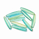 Two Tone Transparent Spray Painted Acrylic Beads X-ACRP-T005-37-1