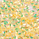ネイルアート用品レーザーオーロラカラーグリッター  マニキュアスパンコール  キラキラネイルスパンコール  ダイヤモンド形状  ゴールド  3.5x3.5x0.7mm MRMJ-S020-003K-2