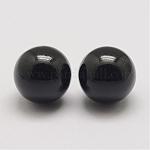 Perles de boule ajustement pendentif de cage en laiton, sans trou, noir, 16mm