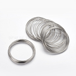 Fil à mémoire en acier, pour la fabrication de bracelets, platine, 55mm, fil: 0.6 mm (calibre 22), 2200 cercles / 1000g