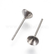 Серьги-гвоздики из нержавеющей стали марки 304 STAS-E446-01D-P