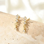 Серьги-гвоздики из циркония EJEW-R016-26G-01