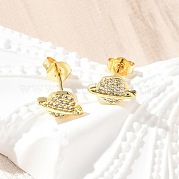 Серьги-гвоздики из циркония EJEW-A128-03G