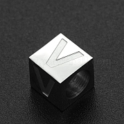 Европейские бусины из нержавеющей стали 201 STAS-N090-LA062-V