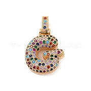 Латунные микро проложить кубического циркония подвески KK-C076-29G-G02