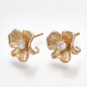 Латунные серьги с цирконом KK-S348-348