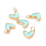 Подвески из латуни с покрытием из эмали KK-D073-27G-03