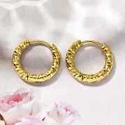 Серьги-кольца из нержавеющей стали 304 для женщин EJEW-M068-13B-G