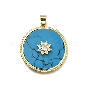 Латунные микро проложить кубического циркония подвески KK-C090-05C-02