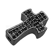 Латунные микро проложить кубического циркония бусы KK-T030-LA840-8X3