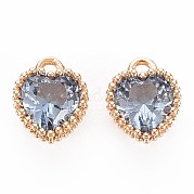 Brass Micro Pave Cubic Zirconia Charms KK-S356-773A