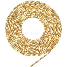 PandaHall Elite 5 Meter Brass Twist Chains Curb Chains Size 3x2mm Jewelry Making Chain Golden CHC-PH0001-08G-NF