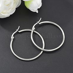 Pendientes de aro de acero inoxidable 304 resistentes al deslustre&nbsp;EJEW-F105-08P