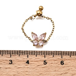 Corde regolabili in acciaio inossidabile 304 con pavé di zirconi cubici&nbsp;RJEW-P189-02D-G
