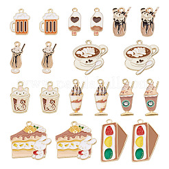 40 pièce 10 styles de pendentifs en alliage émaillé à thème alimentaire&nbsp;ENAM-TA0003-66