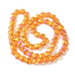 Стеклянные бусины с гальваническим покрытием &nbsp;EGLA-B006-04A-HR01