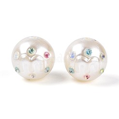 Абс пластмасса имитация жемчужина круглые бусины&nbsp;SACR-T017-76A