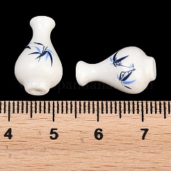 Perles de porcelaine imprimées manuelles&nbsp;PORC-T136-03A-01