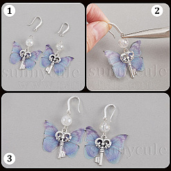 24 шт. 2 цвета латунные крючки для серег&nbsp;KK-SC0006-54