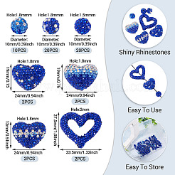 58 шт. бусины из полимерной глины ручной работы со стразами&nbsp;CLAY-BT0001-08