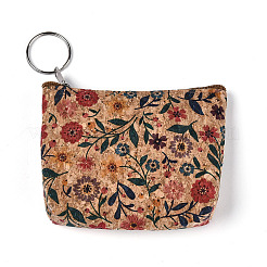 Пробковые кошельки с цветочным узором&nbsp;AJEW-N003-12