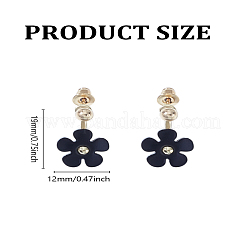 Серьги-гвоздики из сплава с цветком для женщин&nbsp;EJEW-LP0003-98