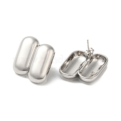 Ohrstecker aus Messing mit Zahnstangenbeschichtung&nbsp;EJEW-Q786-03P