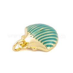 Подвески из латуни с эмалью в стойку&nbsp;KK-P269-09G-04