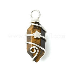 Двойные заостренные подвески из натурального смешанного камня&nbsp;PALLOY-JF02802-02