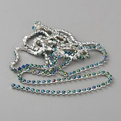 Сплав стеклянные стразы чашки цепи&nbsp;AJEW-TAC0044-05P-02