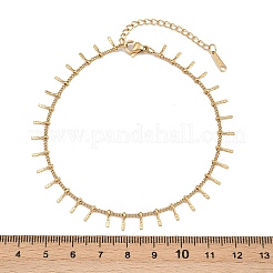 Браслеты с подвесками-кисточками из нержавеющей стали 304&nbsp;BJEW-G759-04G