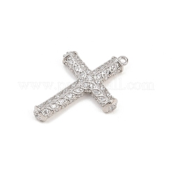 Porte micro ouvrent pendentifs zircone cubique en laiton de placage&nbsp;KK-Q786-04P-01