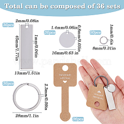 DIY-Sets zur Herstellung von Schlüsselanhängern aus rechteckigem und flachem&nbsp;DIY-SP0002-26