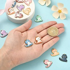 16pcs 8 styles de pendentifs en émail en alliage&nbsp;ENAM-CJ0004-93