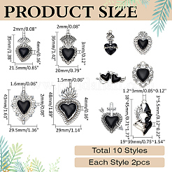 20 pendentif en alliage émaillé de 10 styles&nbsp;ENAM-ME0001-11