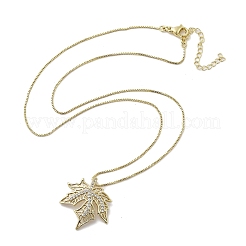 Ожерелья с подвеской из латуни с микропаве и прозрачным кубическим цирконием для женщин&nbsp;NJEW-D305-03G-02