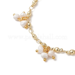 Charm-Armbänder mit natürlichen Süßwasserzuchtperlen&nbsp;BJEW-JB14049