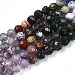 Naturelles et synthétiques mélangées perles de pierres précieuses brins&nbsp;G-D080-A01-01-13