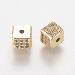 Perline zirconi micro pave  in ottone&nbsp;ZIRC-L067-33-NR