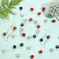 20 pièce de perles bosselées en verre soufflé faites à la main&nbsp;LAMP-SZ0001-52A